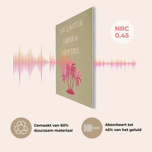 Groen - Zomer - Quote - Palmboom PET vilt klein -USP_NL