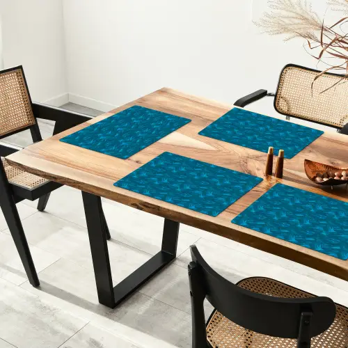 Vogels - Blauw -  Levendig Placemat vinyl groot 368 -zzsfeer4_Kitchenyeah-website