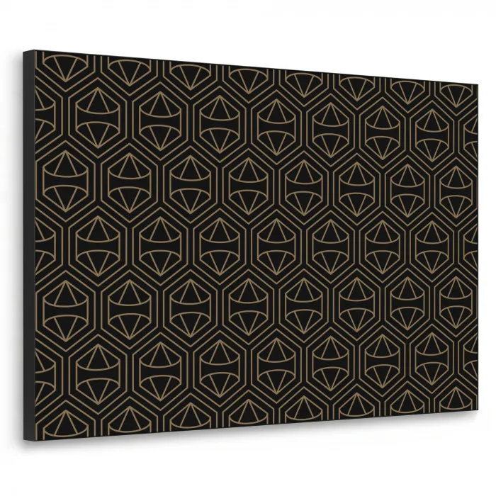 Goud - Zwart - Diamant Textielframe zwart klein 947 -3d