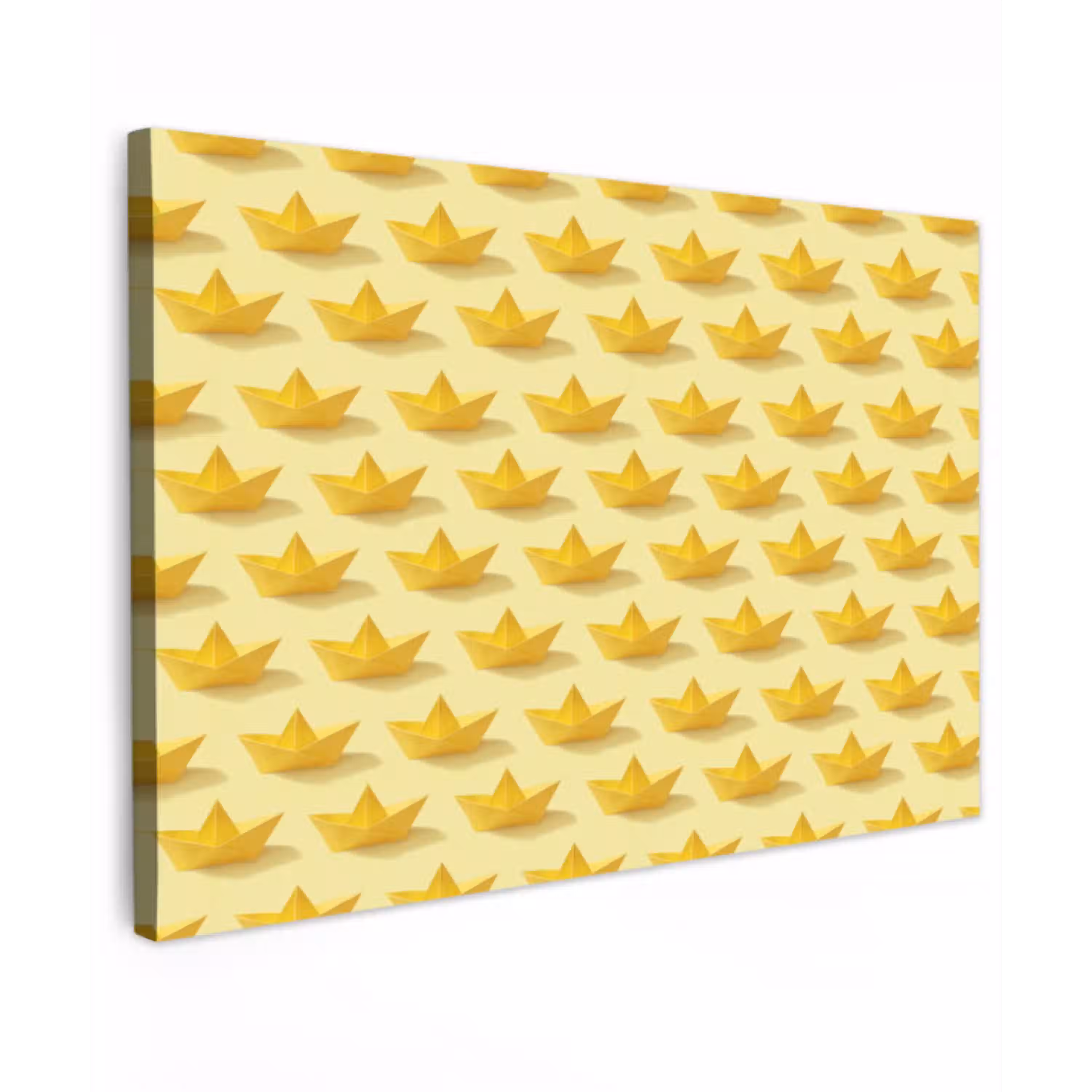 Bootjes - Origami - Creatief - Geel canvas 2cm klein 34 -z3d