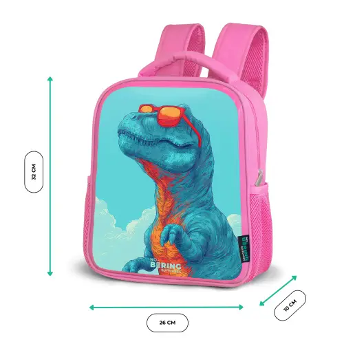 Dino met zonnebril Kinderrugzak - Roze middel -productfoto_formaten