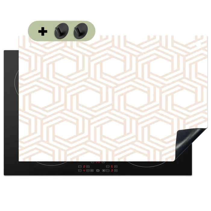 Design - Geometrie - Patroon Inductie beschemer met haakjes klein 777 -3d