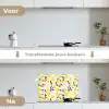 Citroenen - Geel - Wit - Stippen keuken achterwand spatscherm klein 900 -voor_na_NL