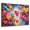 Hartjes - Kleuren - Kunst - Liefde Textielframe zwart klein -3d