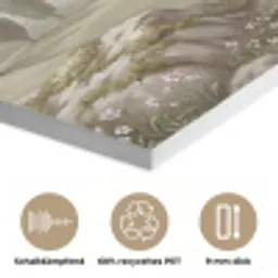 Heuvellandschap - Bomen - Natuur - Groen PET vilt klein -closeup_DE