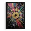 Explosie - Goud - Kleurrijk - Abstract fotolijst zwart zonder passe partout klein -3d