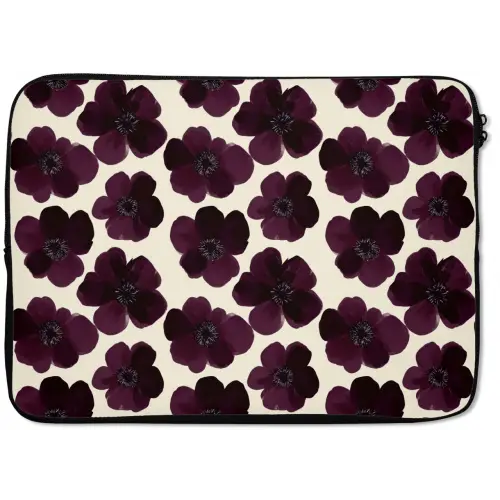 Bloemen - Aquarel - Paars laptophoes neopreen klein 279 -zkaufland3dotto