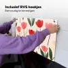 Tulpen - Modern - Roze Inductie beschemer met haakjes klein -ky-ophangen-nl