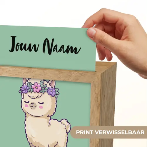 Alpaca - Bloemendiadeem - Groen Light Box met kabel (Kinderlampje) klein -USP_websiteprintNL
