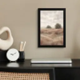 Landschap - Minimalistisch - Beige fotolijst zwart zonder passe partout klein -sfeer1