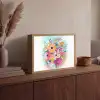 Bloemen - Kleuren - Boeket - Natuur Light Box met batterij (Wandlamp) middel -sfeer2