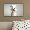 Hond - Wit - Kok canvas 2cm klein -sfeer3