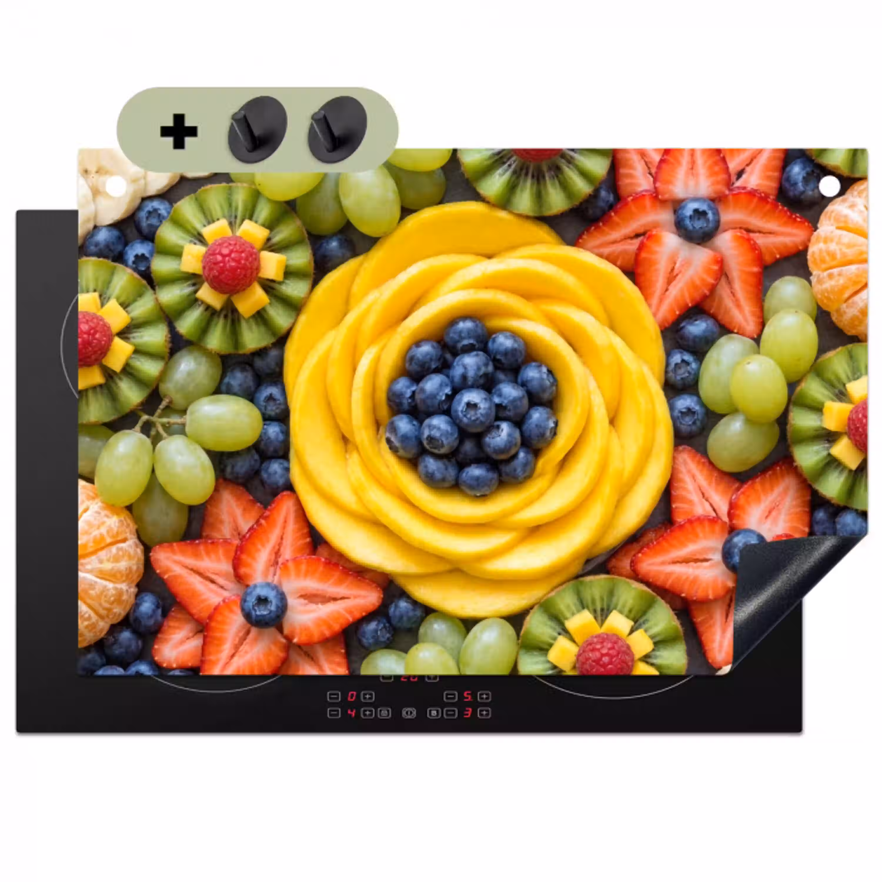 Fruit - Arrangement - Gezond - Kleurrijk - Eten Inductie beschemer met haakjes klein -3d