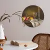 Fruit -  Stilleven - Wijn - Kaars Akoestische PET Vilt - Rond klein -sfeer3