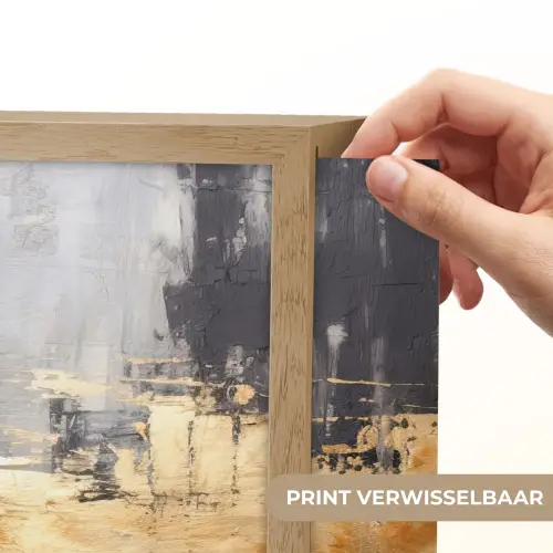 Goud - Luxe - Acryl - Kunst Light Box met batterij (Wandlamp) middel -USP_websiteprintNL