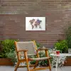 Wereldkaart - Kristallen - Unieke tinten Tuinposter op houten frame 2 cm dik klein -sfeer3