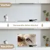 Schaap - Oog - Wit keuken achterwand spatscherm klein -voor_na_DE