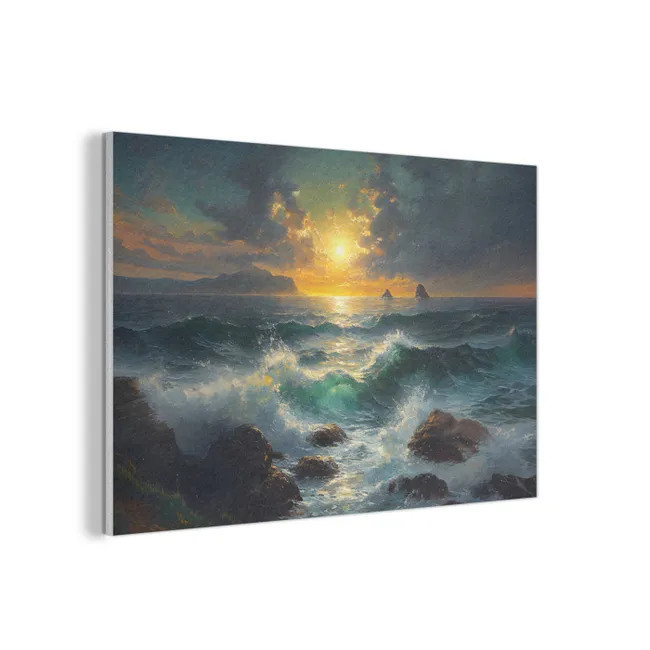 Acoustic Felt - Sea - Sun - Waves - Rocks