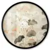 Bloemen - Japandi - Wabi sabi Fotolijst rond zonder passe partout klein -3d