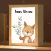 Vos - Dier - Bosdieren Light Box met kabel (Kinderlampje) klein -zzz_3d_website