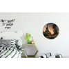 Tempel - Zonsondergang - Boeddha beelden - Buddha Wandcirkel aluminium klein -kinderkamer