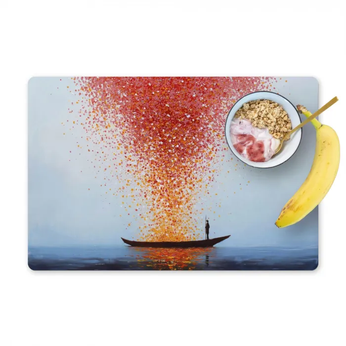 Wolk - Confetti - Boot - Wateroppervlakte Placemat vinyl groot -zzzproduct_Kitchenyeah-website