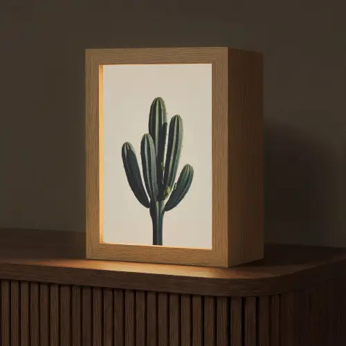 Cactus - Subtiel - Groen Light Box met kabel (Tafellamp) klein -z3d_website