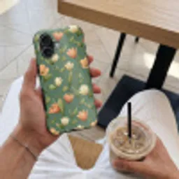 Tulpen - Botanisch - Groen Toughcase MagSafe Apple iPhone 17 klein 1017 -Sfeer1M