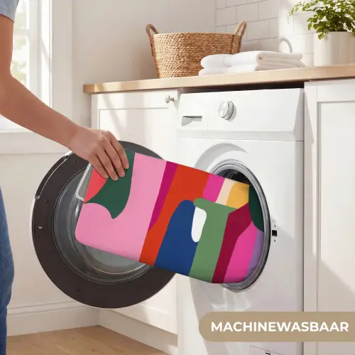 Kleurvakken - Recht - Rond - Abstract Badmat klein -USP_WasbaarNL