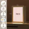 Nice - Strepen - Roze Light Box met kabel (Tafellamp) klein -USP_DE