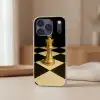 Schaakstuk - Koning - Schaakbord - Geblokt Telefoonhoesje iPhone 17 Pro Max klein -sfeer2