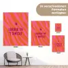 Quote - Zomer - Roze tuinposter los doek klein -Xsfeer9_DE