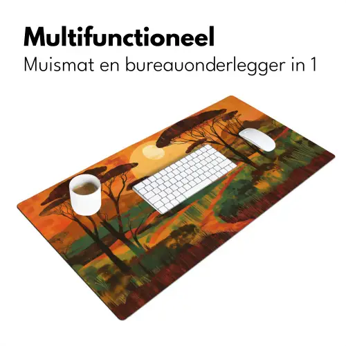 Landschap - Afrikaans - Zon Muismat XXL klein -sfeer4