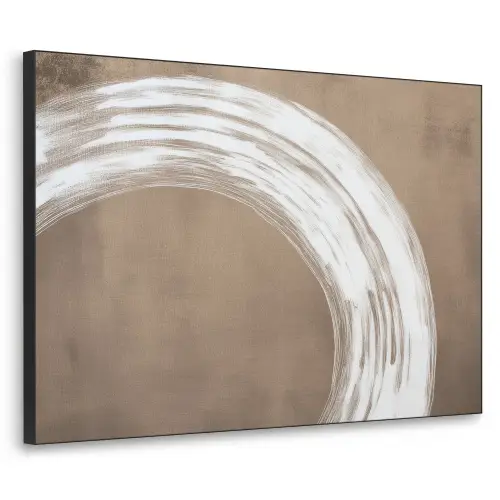 Verf - Bruin - Japandi Textielframe zwart klein -3d