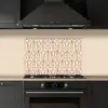 Geometrisch - Patroon - Beige keuken achterwand spatscherm klein 900 -sfeer1