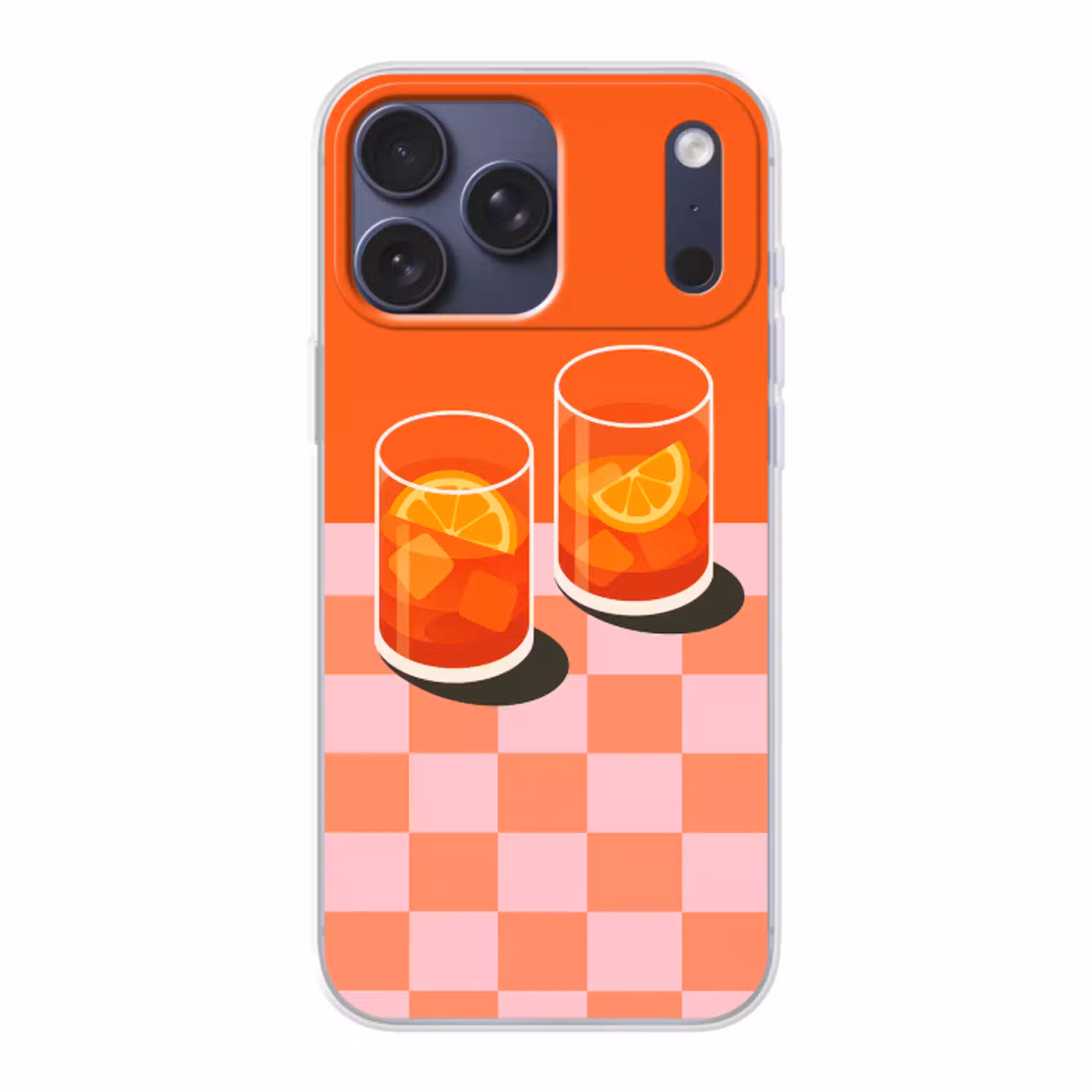 Sinaasappel - Glazen - Oranje Telefoonhoesje iPhone 17 Pro Max klein -3d