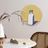Glazen - Fles - Illustratie - Melk Wandcirkel kunststof plaat 5mm dik klein -sfeer4