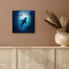 Walvis - Vissen - Donkerblauw aluminium wit klein -sfeer4