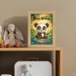 Panda - Bamboebos - Groen Light Box met kabel (Kinderlampje) klein -sfeer2_kind