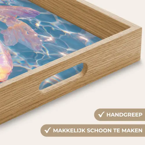 Vis - Water - Blauw - Licht Dienblad Rechthoek middel -USP_HandgreepNL