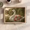 Zwaan - Bloemen - Natuur Dienblad Rechthoek middel -USP_Formaat