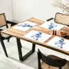Vogel - Delfts blauw - Illustratie - Bloemen Placemat vinyl groot -zzsfeer4_Kitchenyeah-website