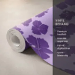 Hibiscus - Bloemen - Paars Behang Vinyl klein 1060 -USP_closeupNL