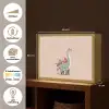 Dinosaurus - Planten - Stippen - Beige Light Box met batterij (Wandlamp kind) middel -USP_websiteoverzichtNL