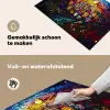 Stad - Maan - Mozaïek - Kleurrijk Inductie beschemer met haakjes klein -ky-schoon-nl
