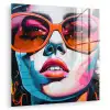 Vrouw - Bril - Kleuren - Graffiti plexiglas 5mm klein -zzzproduct_nieuw
