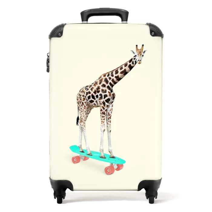 Gierende giraffe Koffer - NBS - Handbagage middel -productfoto_recht