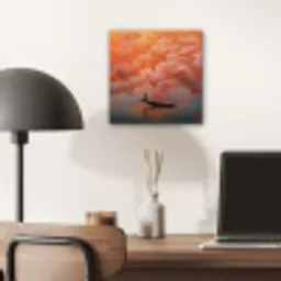 Zee - Boot - Wolken - Oranje aluminium wit klein -sfeer5