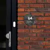 Verweerd metaal - Modern Naambord Organisch middel -sfeer1