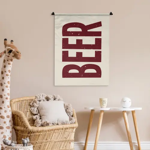 Japandi - Beer - Red - Retro Wandkleed katoen klein -wsfeer5_kind
